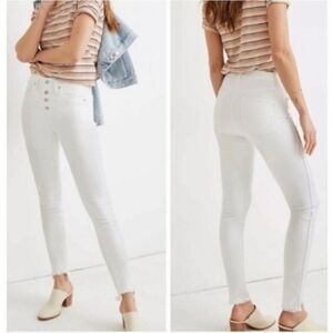 Madewell 9" Mid-Rise Skinny Jeans in Pure White Size 32